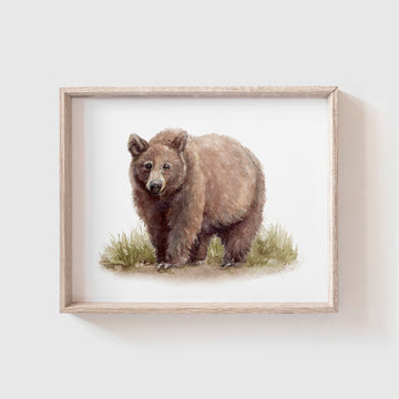 Forest Brown Bear Art Print