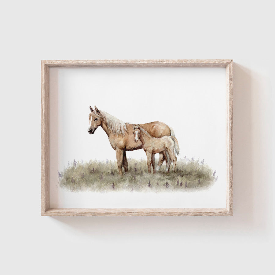 Horse and Foal Art Print