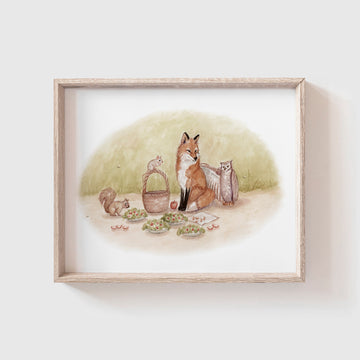 'Animal Party' Art Print (Our Little Adventures)