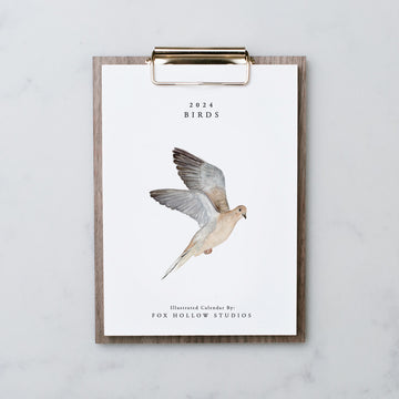 Birds Desk Calendar Refill - Portrait (2024)