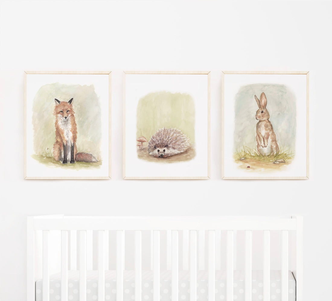 Hedgehog Meets Deer' Art Print (Our Little Adventures)