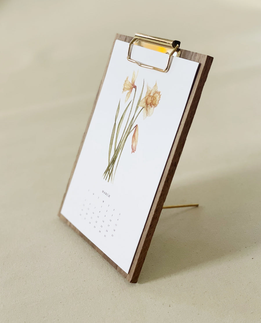Flower Garden Desk Calendar Refill - Portrait (2024)