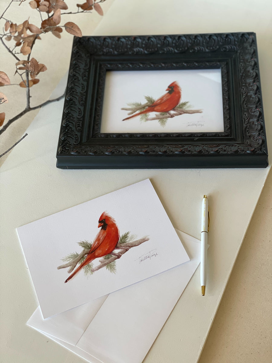 Frameable Cardinal Greeting Card
