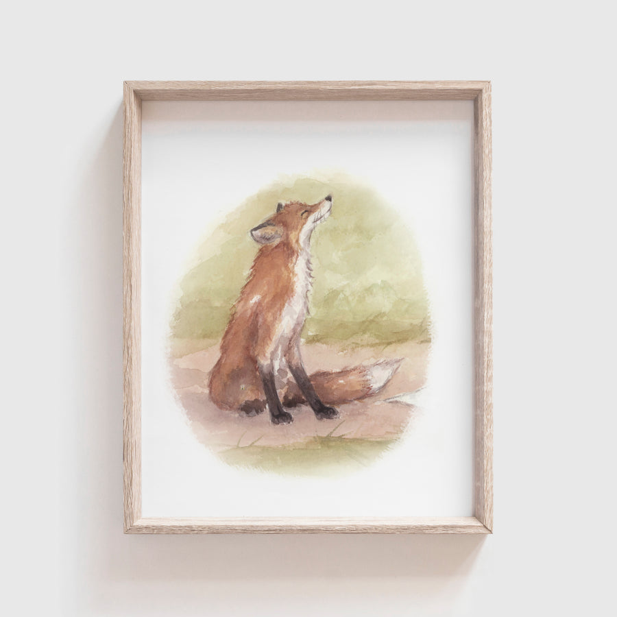 'Fox Awaiting His Surprise' Art Print (Our Little Adventures)
