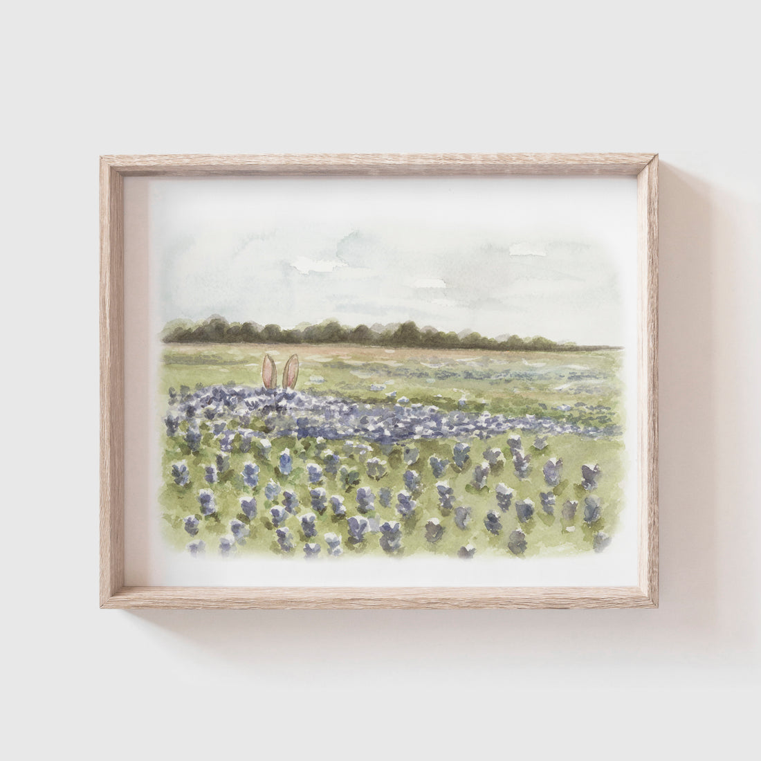'Rabbit in a Field of Bluebonnets' Art Print (Our Little Adventures)