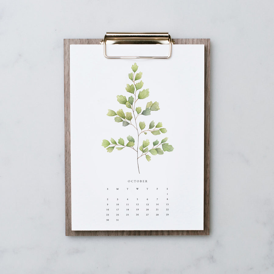 Shades of Green Desk Calendar (2023)