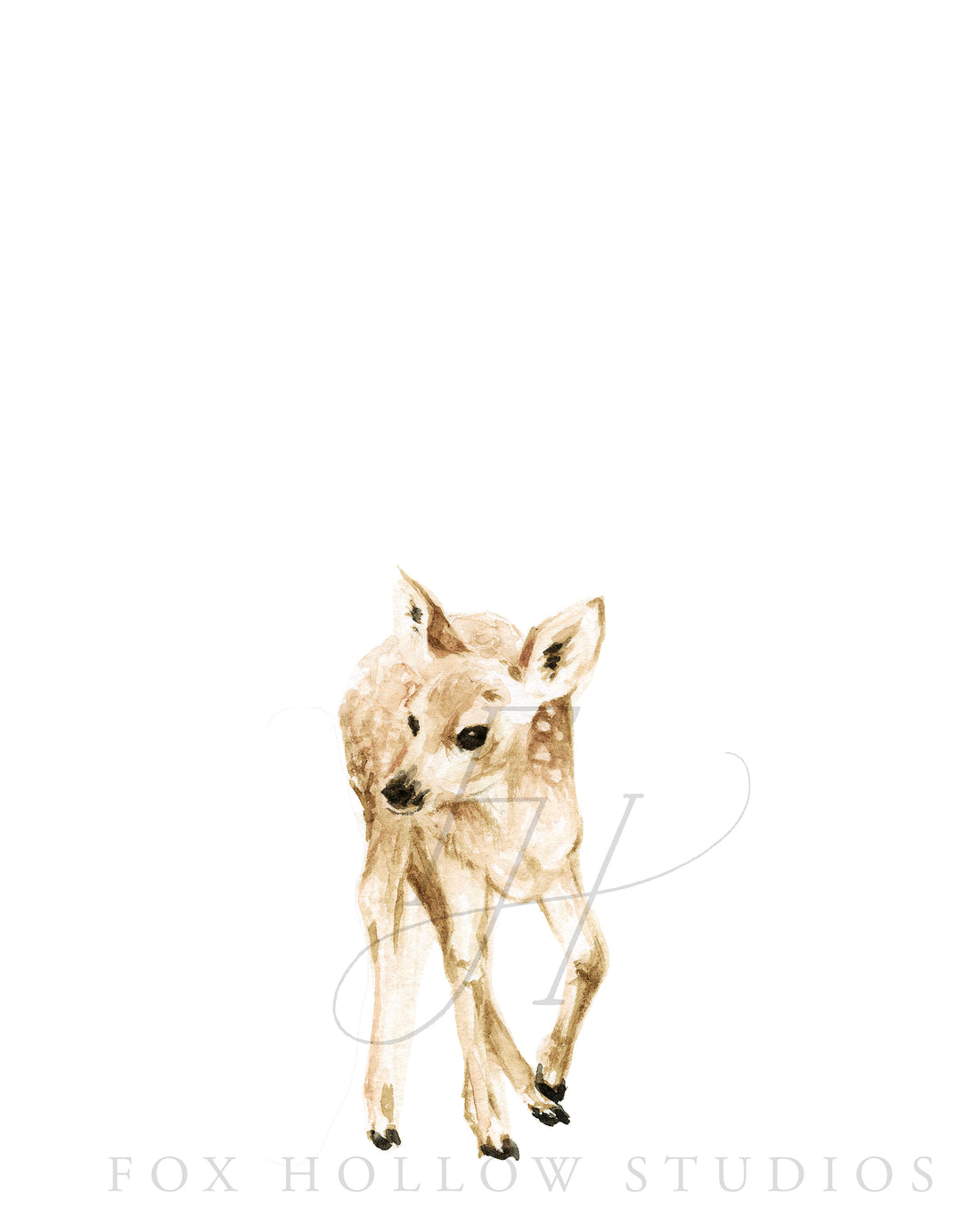 Standing Deer Art Print