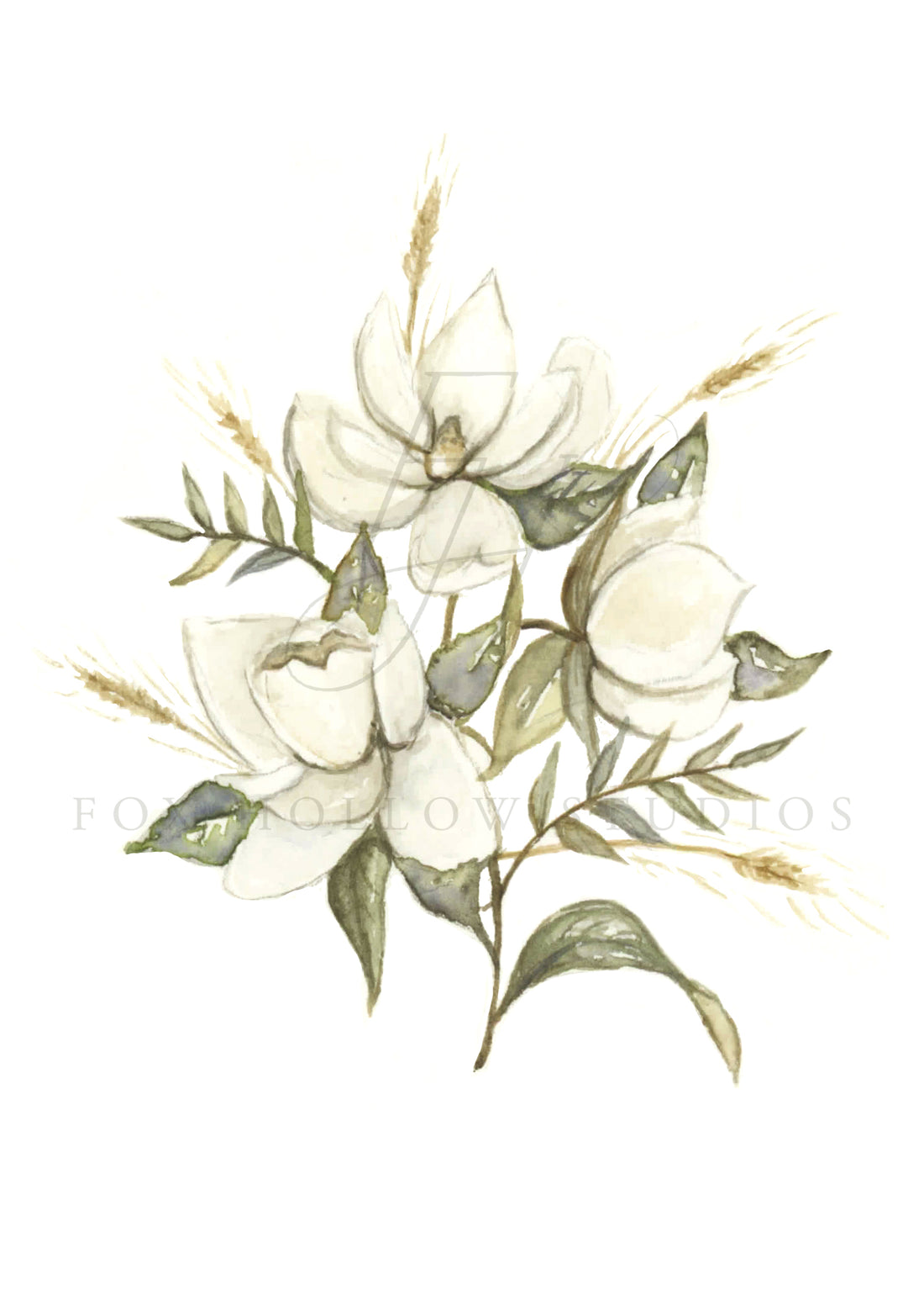 Magnolia Bouquet Art Print