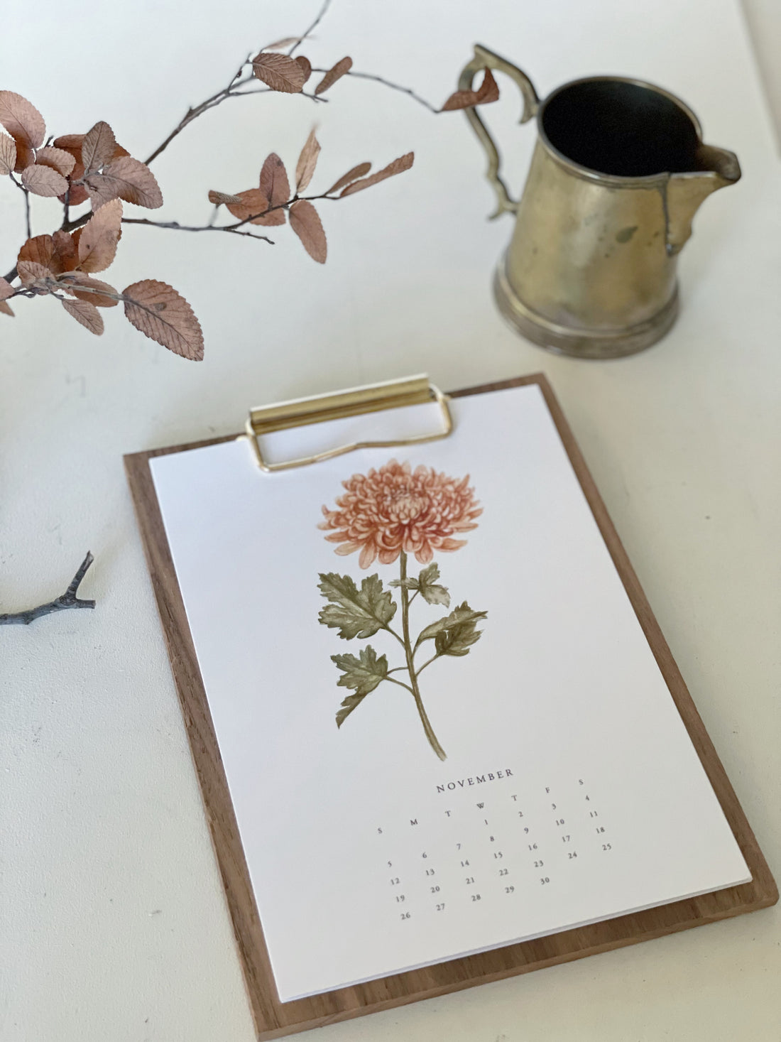 Flower Garden Desk Calendar Refill - Portrait (2024)